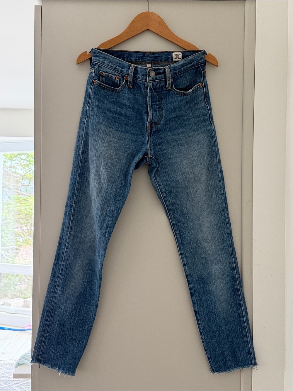 Levi's Cone Mills Denim Straight Leg High Rise Blue Jeans